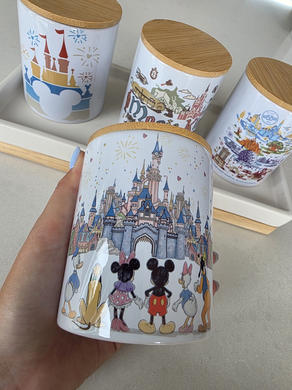 Disney Ceramic Castle Canister with Bamboo Lid